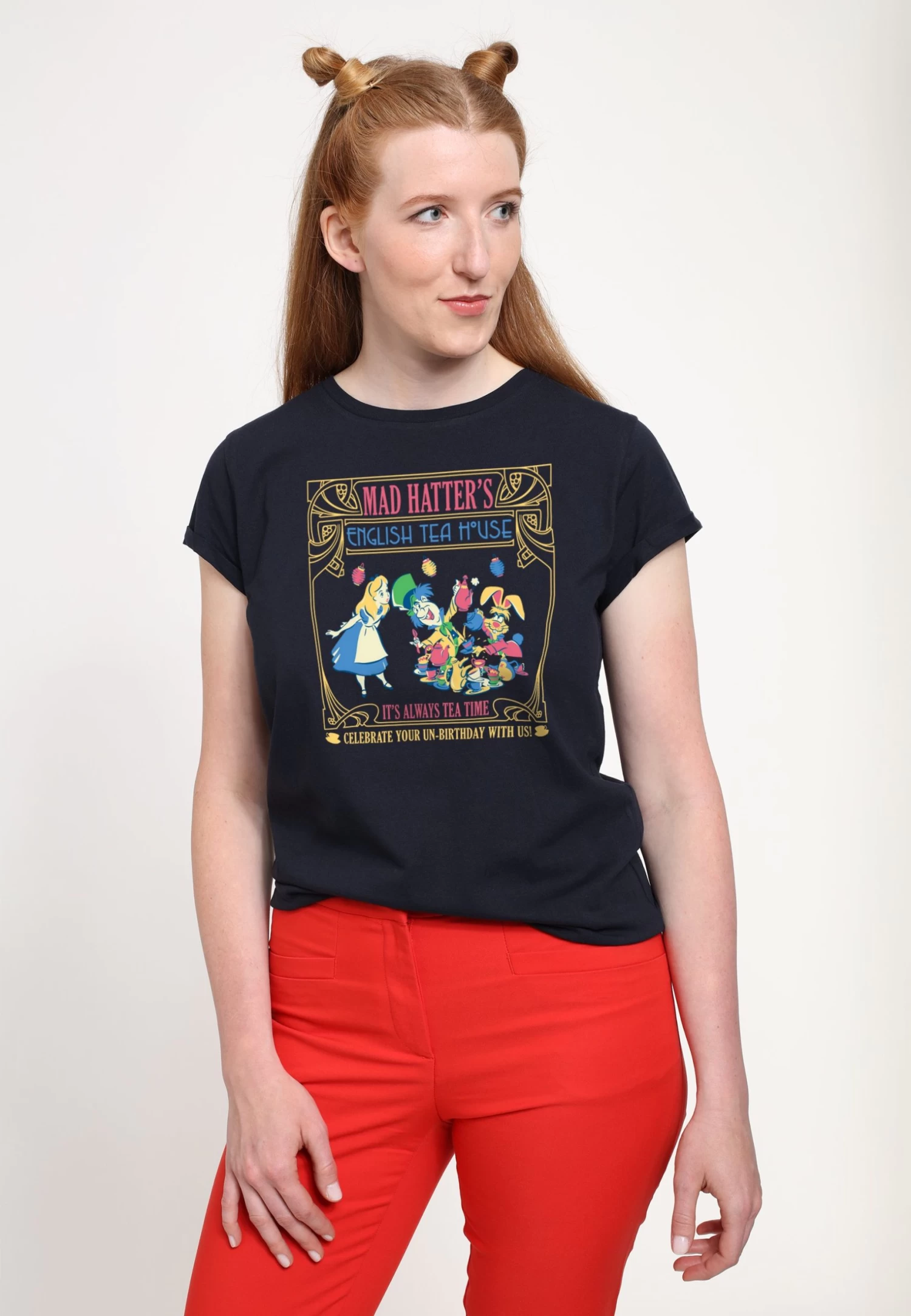 Disney Alice In Wonderland Dis Mad Hatter Tea - Dsax03Jmsc - T-Shirt Print - Navy Blue 5 Disney Alice In Wonderland Dis Mad Hatter Tea - Dsax03Jmsc - T-Shirt Print - Navy Blue - Afbeelding 3