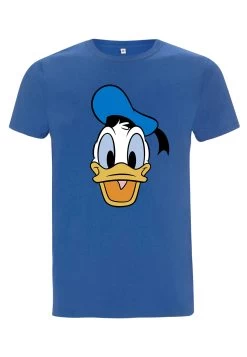 Disney Classic Mickey Big Face Donald - T-Shirt Print - Bright Blue