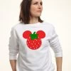 Disney Mickey Friends Strawberry Ears - Sweater - White -Disney bba38baa7f374945a79877da7d8f5fba