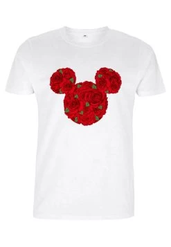 Disney Mickey Classic Mickey Mouse Roses - T-Shirt Print - White