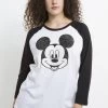 Disney Classic Mickey Mickey Face - Longsleeve - White Black -Disney c226dd4492c14fa0bcac581782e07d4f