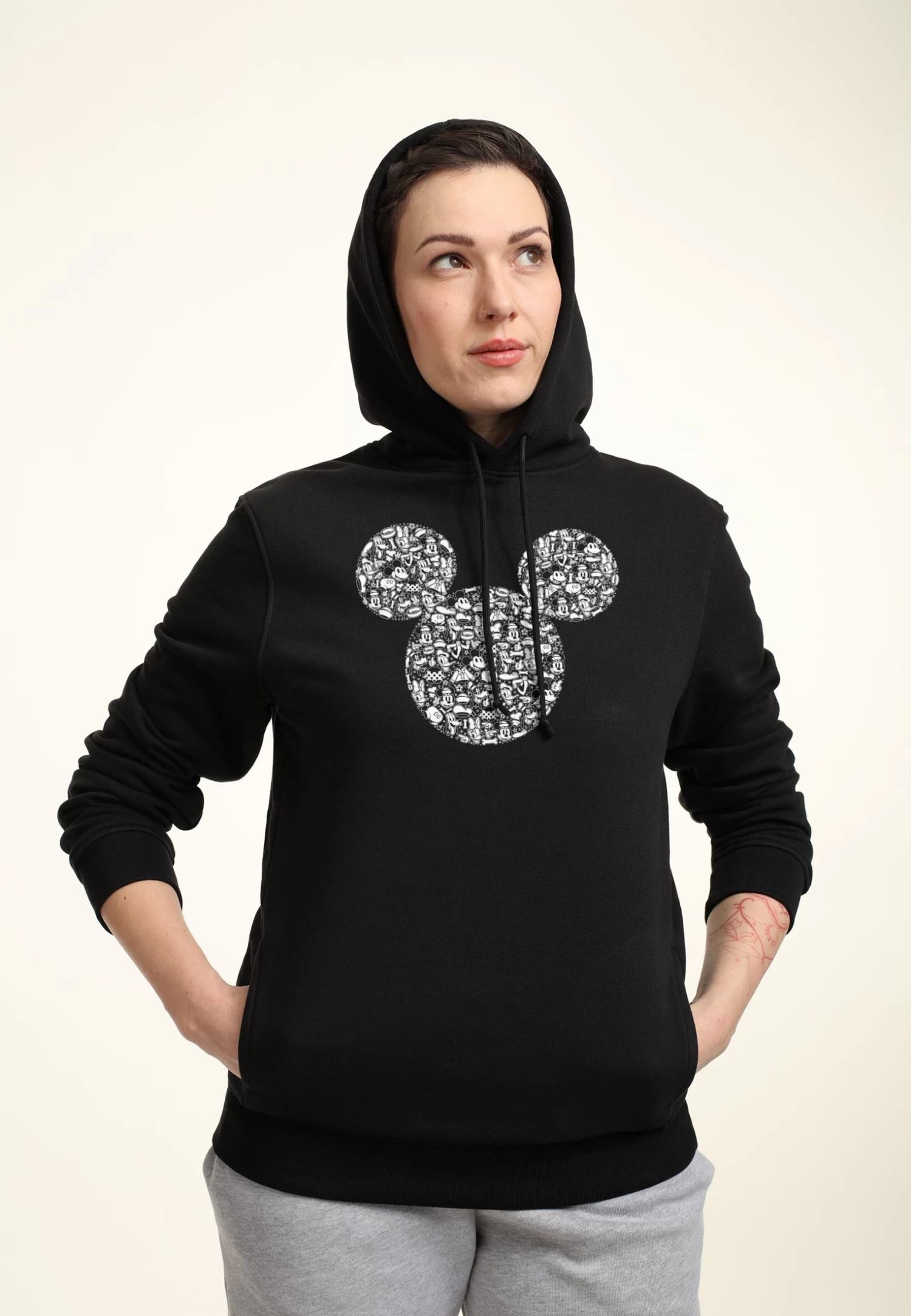 Disney Classic Mickey Mickey Icons Fill - Hoodie - Black 5 Disney Classic Mickey Mickey Icons Fill - Hoodie - Black - Afbeelding 3