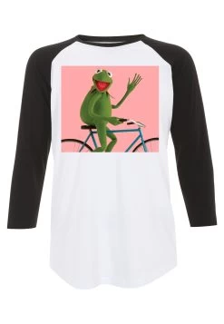 Disney Muppets Biking Kermit - Longsleeve - White Black -Disney c45190bbf991455d9e176ddecda76b98