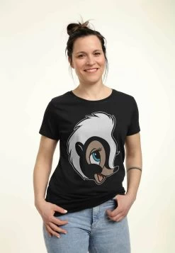 Disney Bambi Flower Big Face - T-Shirt Print - Black -Disney c55e8014d66d4d618e1fb39c61203b3b