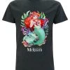 Disney The Little Mermaid Anime - T-Shirt Print - Melange Black