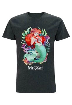 Disney The Little Mermaid Anime - T-Shirt Print - Melange Black
