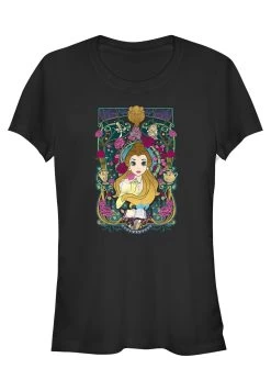 Disney Beauty & The Beast Belle Veau - T-Shirt Print - Black