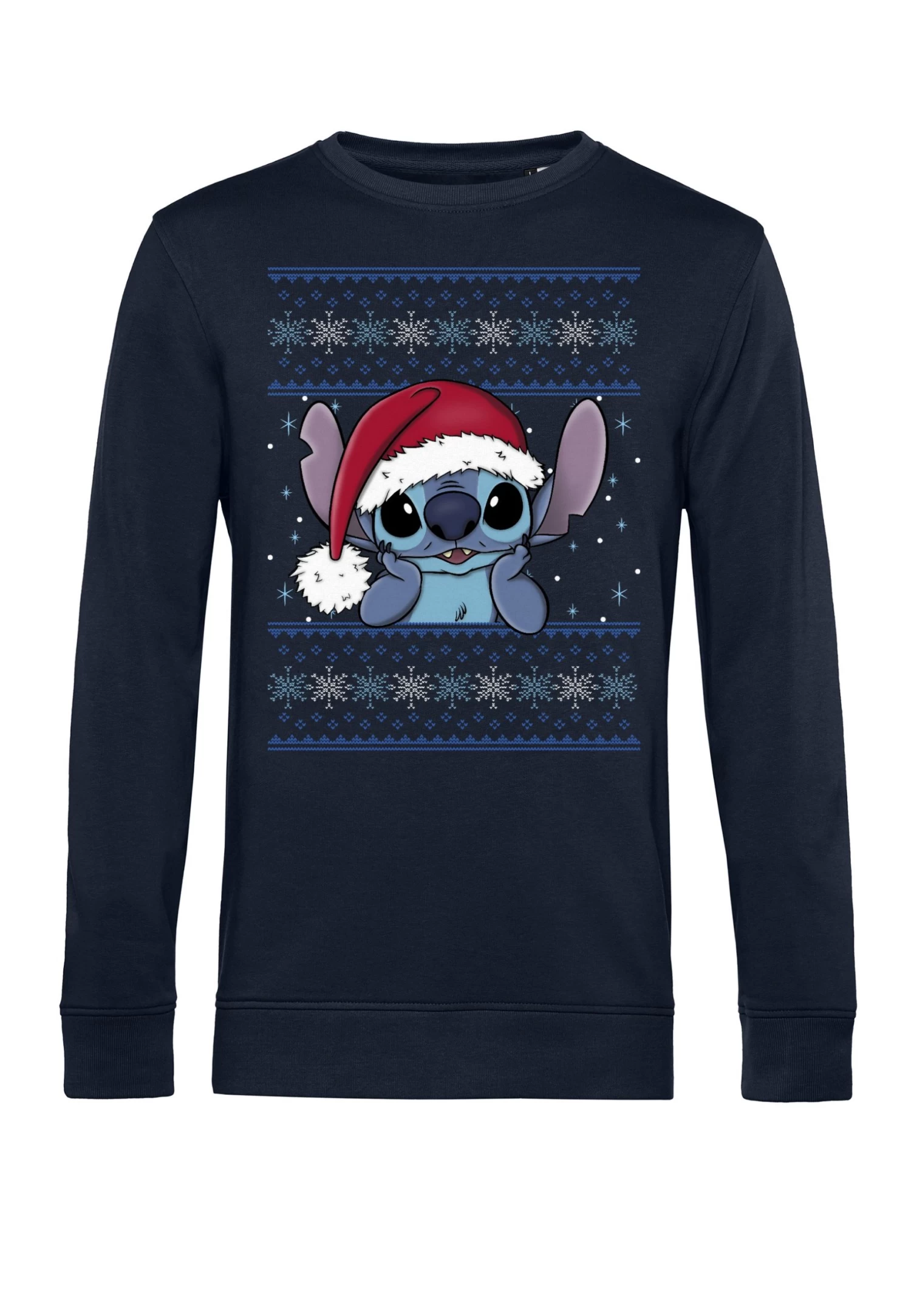 Disney LiloStitch Holiday Stitch Wearing Santa Hat - Sweater - Navy Blue 6 Disney LiloStitch Holiday Stitch Wearing Santa Hat - Sweater - Navy Blue - Afbeelding 4