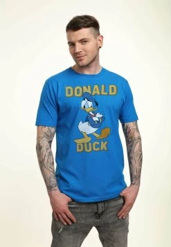 Disney Classic Mickey Donald Duck- T-Shirt Print - Bright Blue -Disney ca50fc47c7134352ae609f6de92f9de5