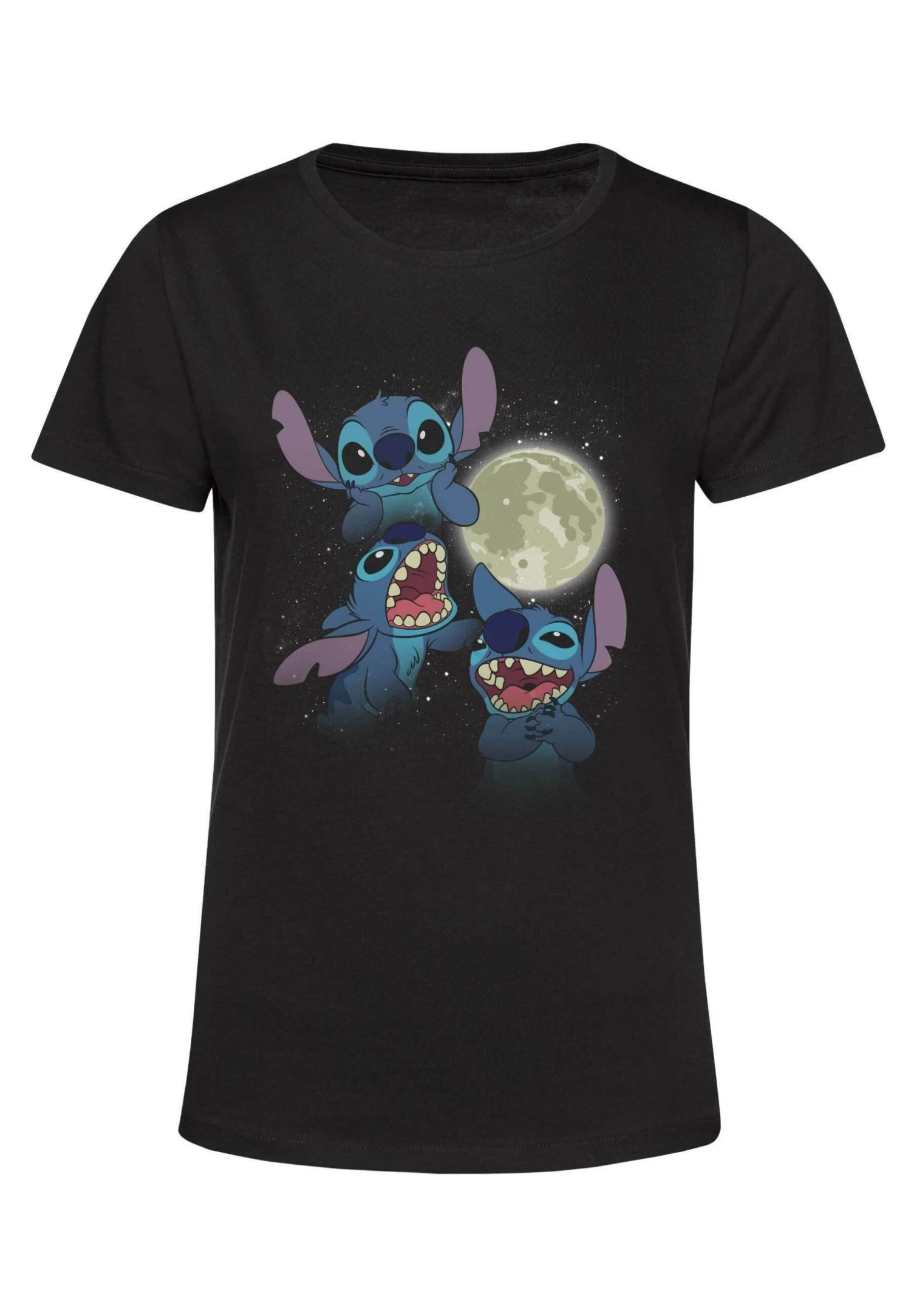 Disney LiloStitch Three Stitch Moon - T-Shirt Print - Black 7 Disney LiloStitch Three Stitch Moon - T-Shirt Print - Black - Afbeelding 5