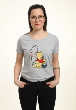 Disney Winnie The Pooh - T-Shirt Print - Heather Grey