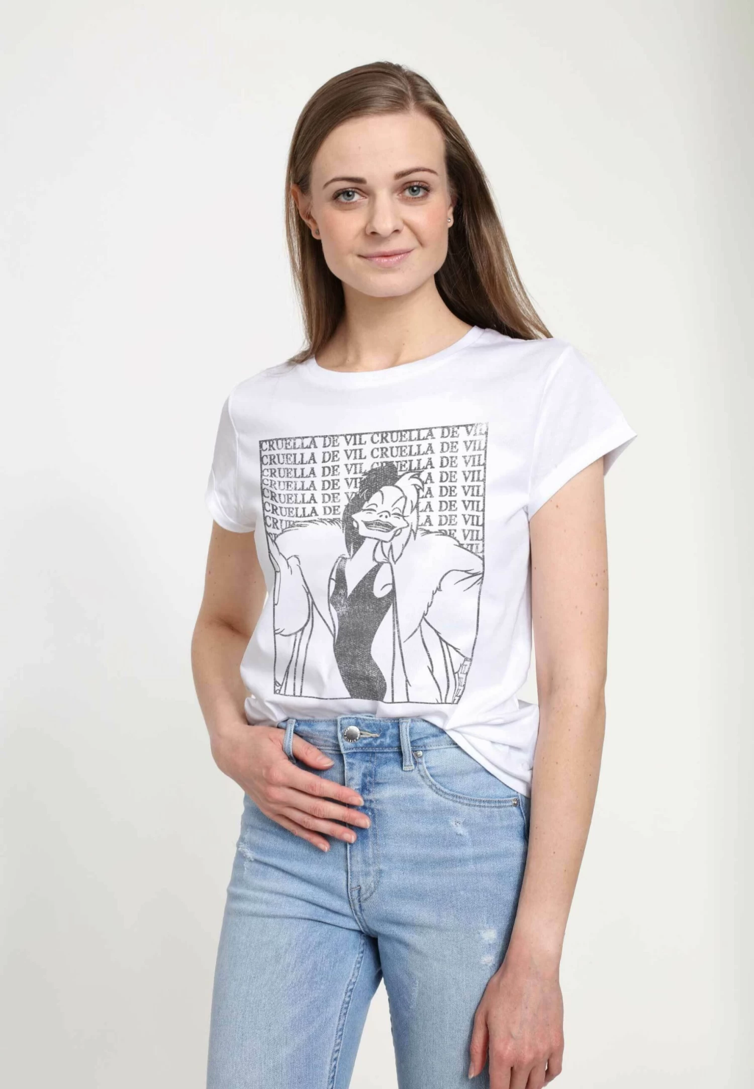 Disney 101 Dalmatians Cruella De Vil - T-Shirt Print - White 6 Disney 101 Dalmatians Cruella De Vil - T-Shirt Print - White - Afbeelding 4