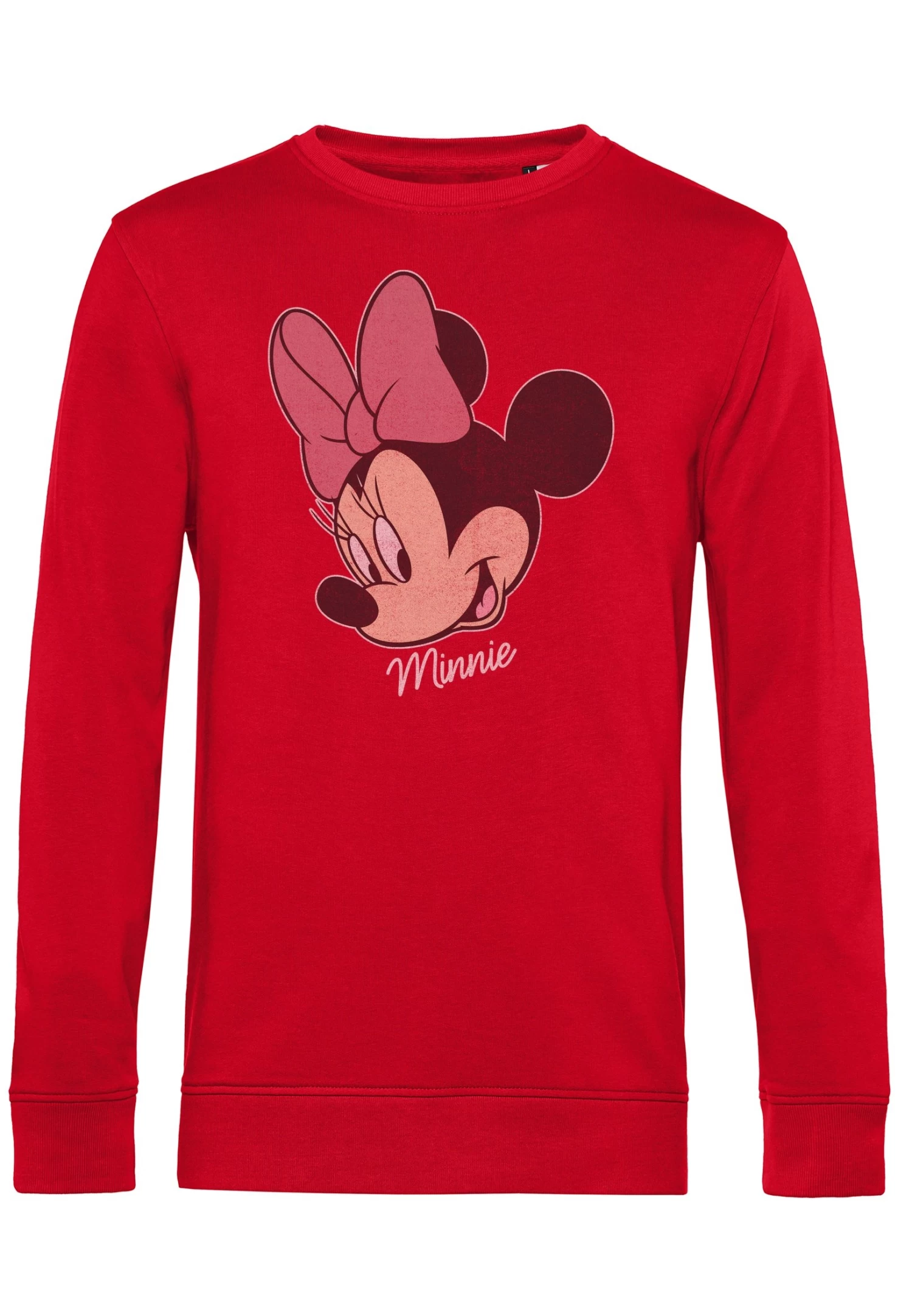 Disney Mickey Classic Minnie Big Face Distressed - Sweater - Red 6 Disney Mickey Classic Minnie Big Face Distressed - Sweater - Red - Afbeelding 4