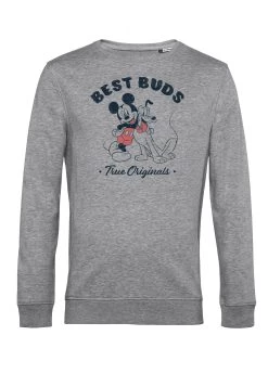 Disney Mickey Mouse Vintage Buds - Sweater - Heather Grey -Disney ce2053f2a4d74b719b99a84c3ff66ead