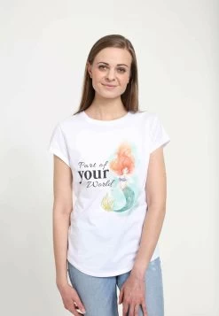 Disney The Little Mermaid Peaceful Ariel World - T-Shirt Print - White -Disney cf406b4f97574cccadf5de5d5f8cf9f7