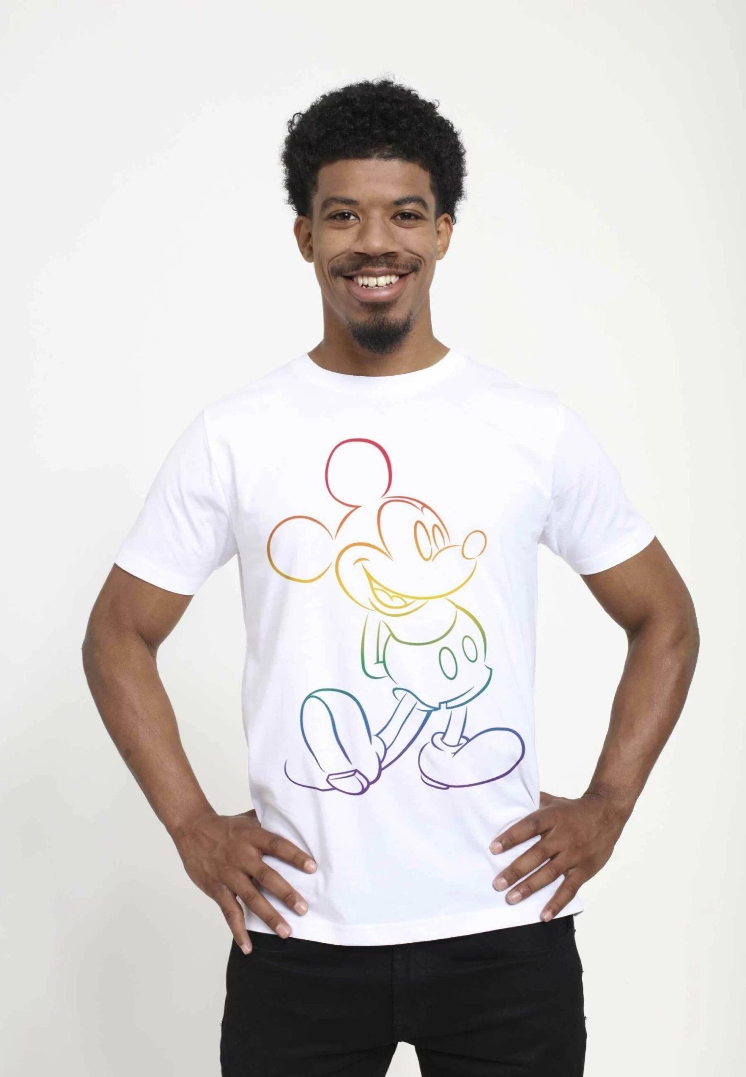 Disney Mickey Mouse Big Pride Unisex - T-Shirt Print - White 3 Disney Mickey Mouse Big Pride Unisex - T-Shirt Print - White