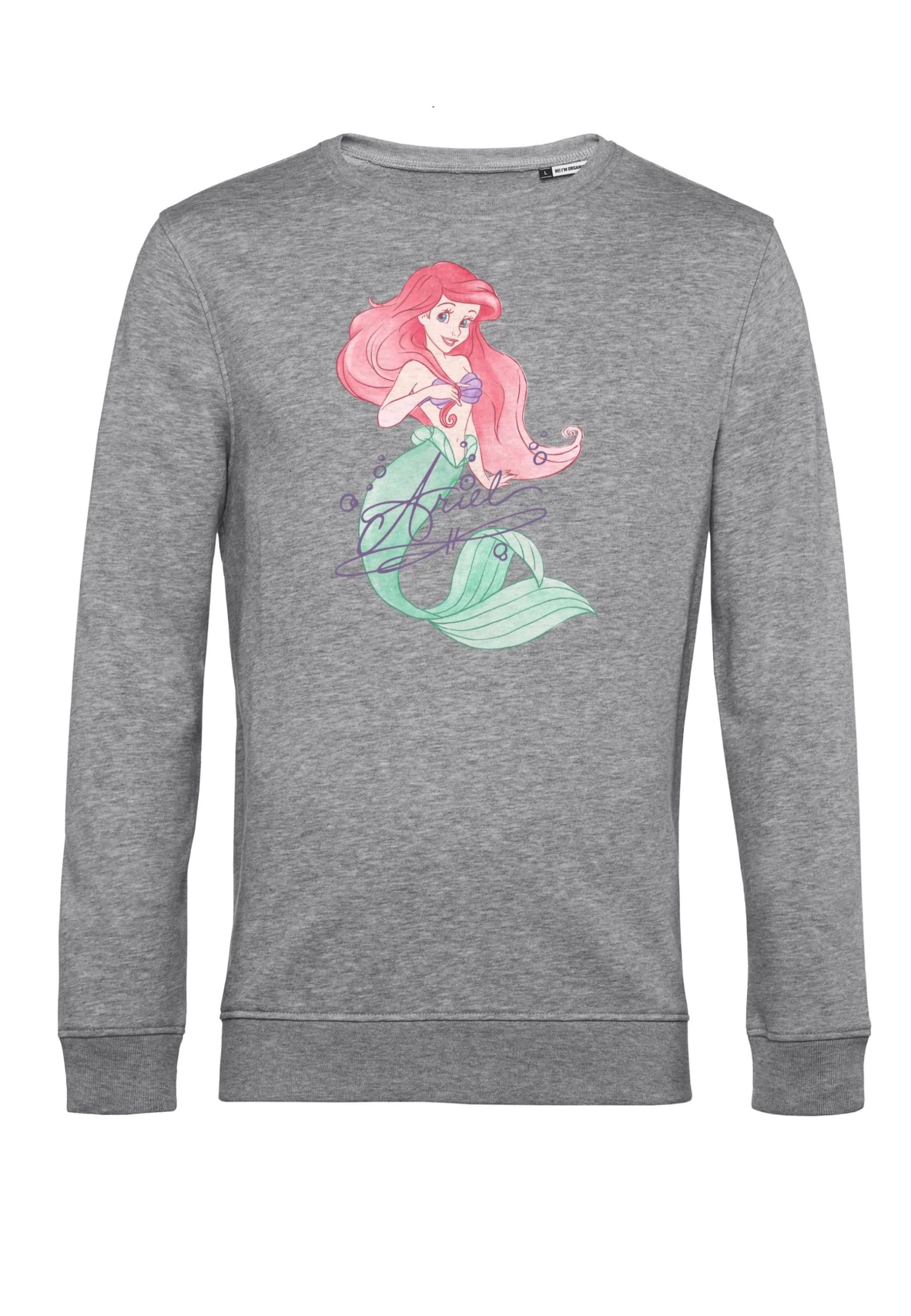 Disney The Little Mermaid Signed Ariel - Sweater - Heather Grey 6 Disney The Little Mermaid Signed Ariel - Sweater - Heather Grey - Afbeelding 4