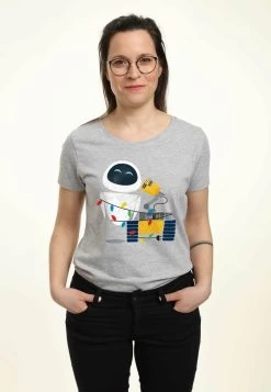 Disney Pixar Wall E Wall-E Holiday - T-Shirt Print - Heather Grey