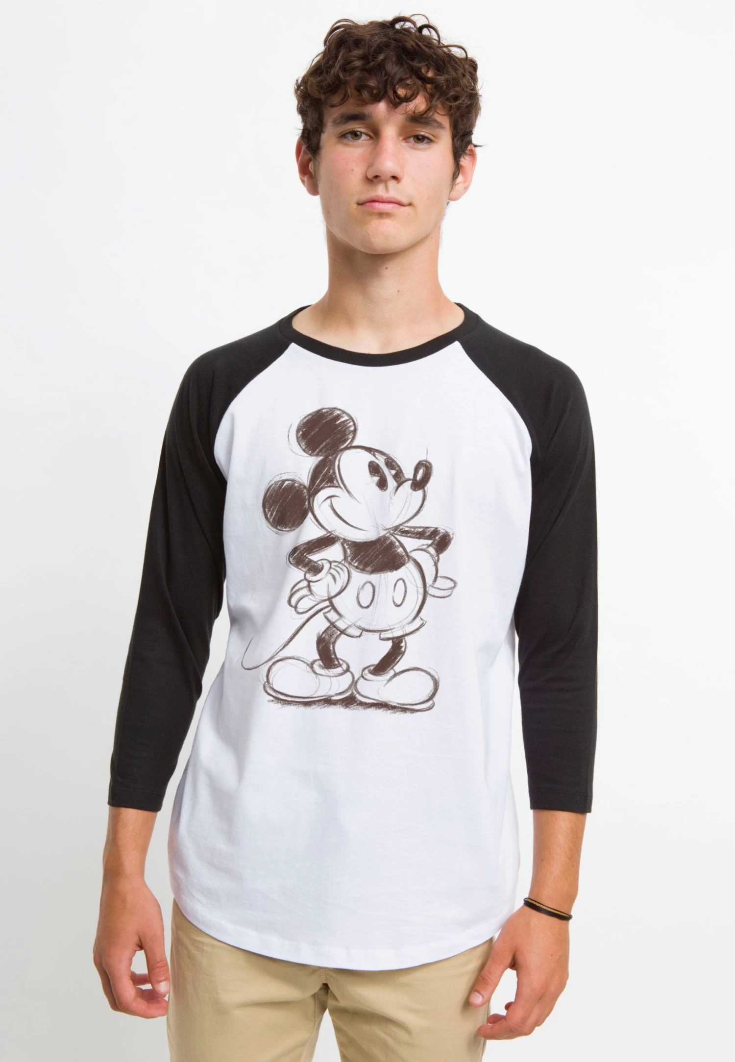 Disney Mickey And Friends Sketchy - Longsleeve - White Black 3 Disney Mickey And Friends Sketchy - Longsleeve - White Black