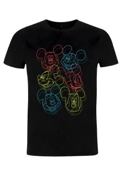 Disney Classic Mickey Neon Heads Unisex - T-Shirt Print - Black -Disney d587d92030114af3b0e9284788441a2c