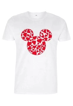 Disney Classic Mickey Mickey Hearts Fill - T-Shirt Print - White