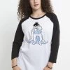 Disney Winnie The Pooh Sketch Eeyore - Longsleeve - White Black