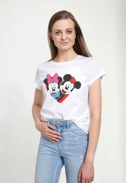 Disney Mickey Mouse Mickey Minnie Heart - T-Shirt Print - White 11 Disney Mickey Mouse Mickey Minnie Heart - T-Shirt Print - White -Disney dbaca84afed64216818ee7461a20947f