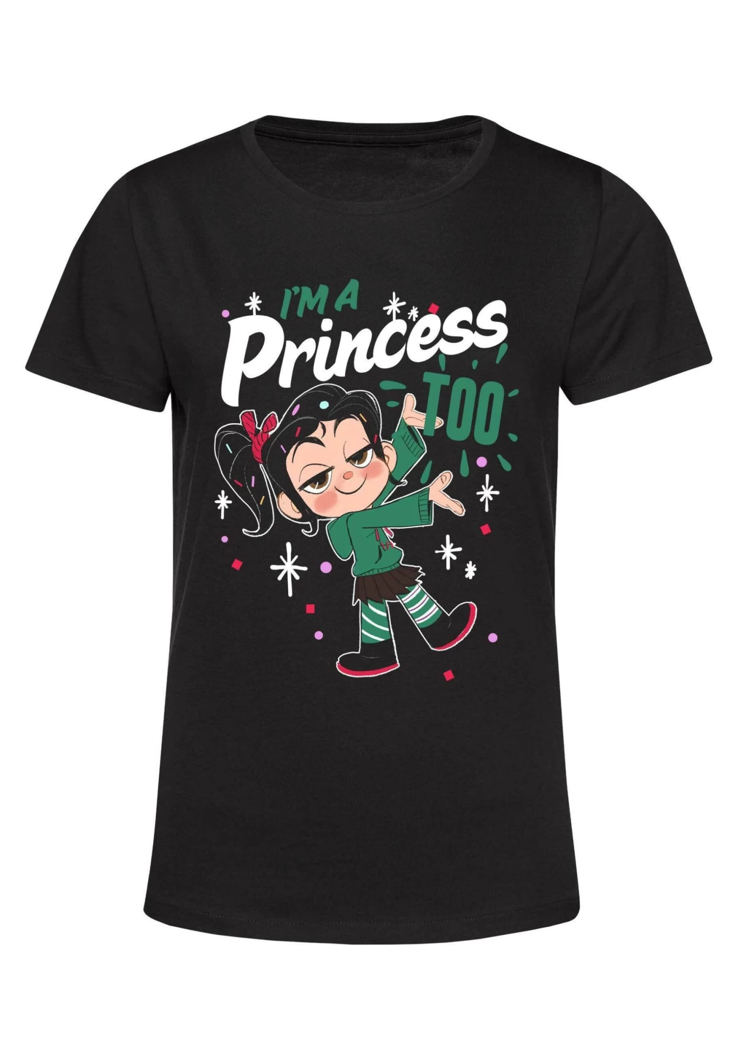 Disney Wreck It Ralph Princess Too - T-Shirt Print - Black 7 Disney Wreck It Ralph Princess Too - T-Shirt Print - Black - Afbeelding 5