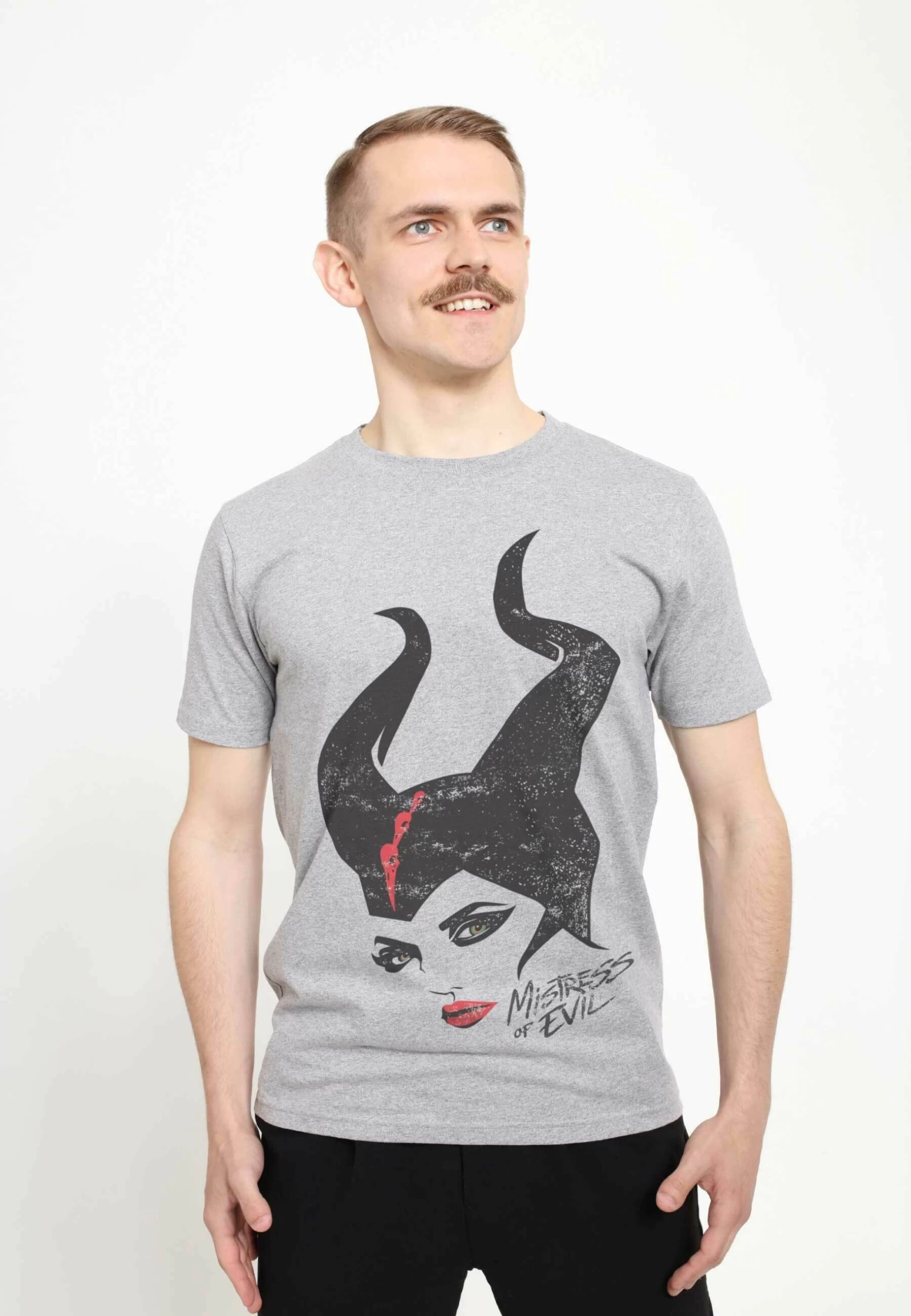 Disney Maleficent: Mistress Of Evil Mal Evil Unisex - T-Shirt Print - Melange Grey 3 Disney Maleficent: Mistress Of Evil Mal Evil Unisex - T-Shirt Print - Melange Grey