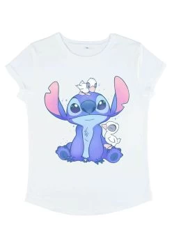 Disney Lilo & Stitch Cute Ducks - T-Shirt Print - White -Disney ddf576f8b72749368c2e157a08349eb6