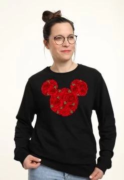 Disney Mickey Classic Mickey Mouse Roses - Sweater - Black