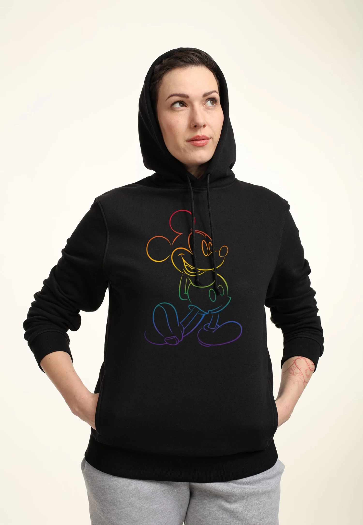 Disney Mickey Mouse Big Pride - Hoodie - Black 5 Disney Mickey Mouse Big Pride - Hoodie - Black - Afbeelding 3