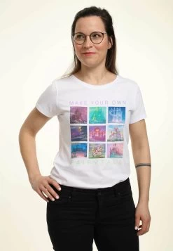 Disney Princesses Castles In Disney Princess Movies - T-Shirt Print - White -Disney e07c3027c860452c9de300ac1dd07428