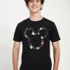 Disney Mickey Classic Floral Mickey Unisex - T-Shirt Print - Black -Disney e0812a4d01dd41bf833add0a949fee46
