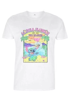 Disney Lilo & Stitch Visit The Islands Unisex - T-Shirt Print - White -Disney e2ca85cfd0ec43f987e15bd37e12e21b