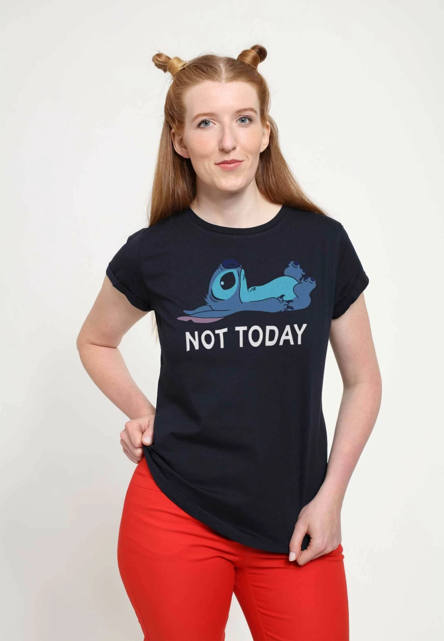 Disney Lilo & Stitch Not Today - T-Shirt Print - Navy Blue 3 Disney Lilo & Stitch Not Today - T-Shirt Print - Navy Blue