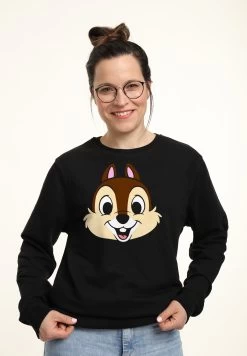 Disney Mickey & Friends Chip Big Face - Sweater - Black