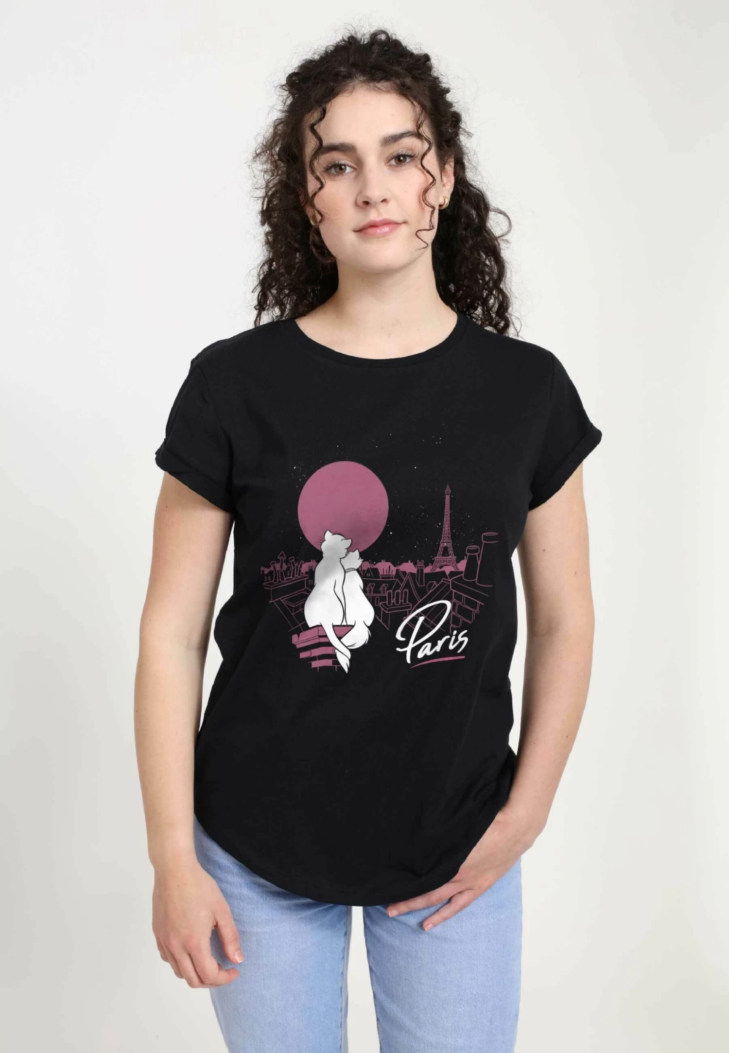 Disney The Aristocats Together In Paris - T-Shirt Print - Black 3 Disney The Aristocats Together In Paris - T-Shirt Print - Black