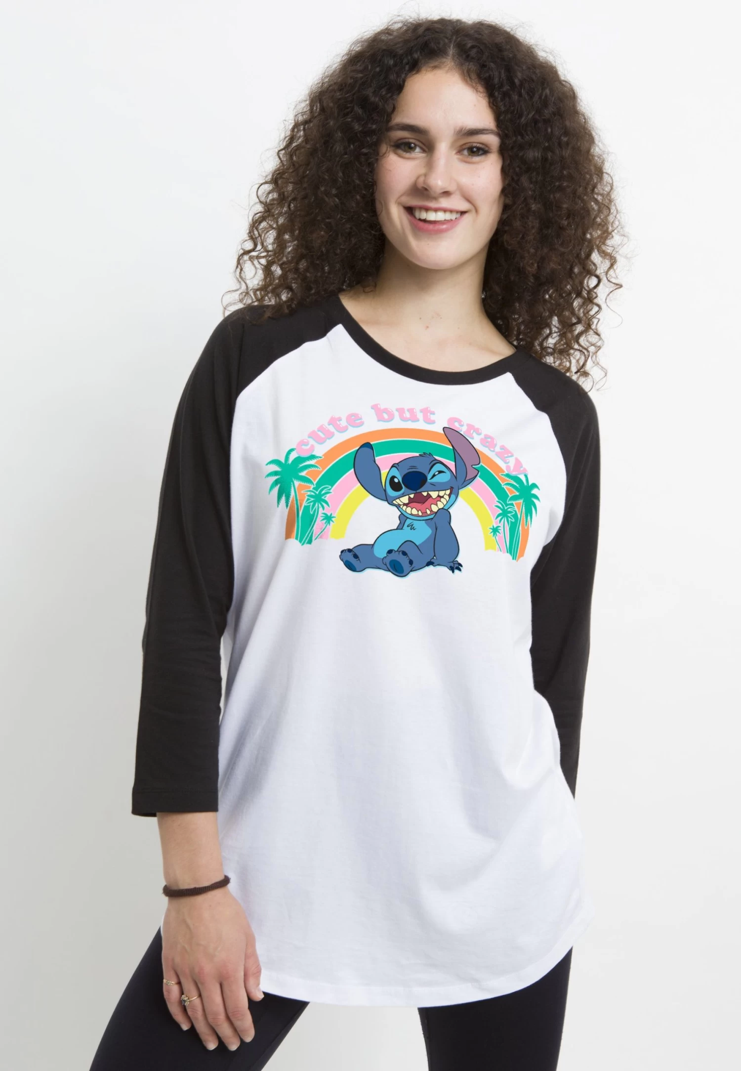 Disney Lilo & Stitch Kawaii Stitch - Longsleeve - White Black 5 Disney Lilo & Stitch Kawaii Stitch - Longsleeve - White Black - Afbeelding 3
