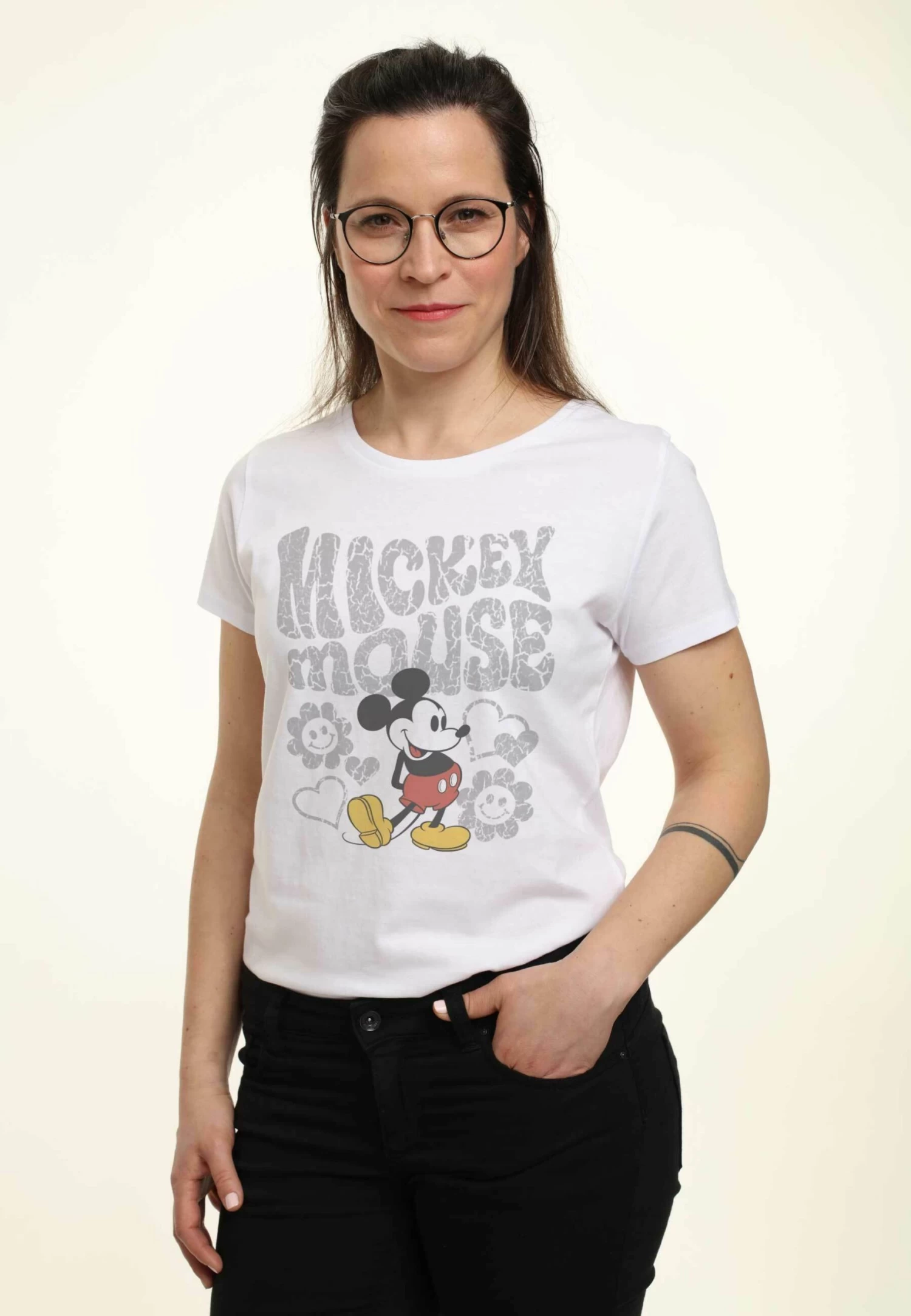 Disney Mickey Mouse - T-Shirt Print - White 6 Disney Mickey Mouse - T-Shirt Print - White - Afbeelding 4