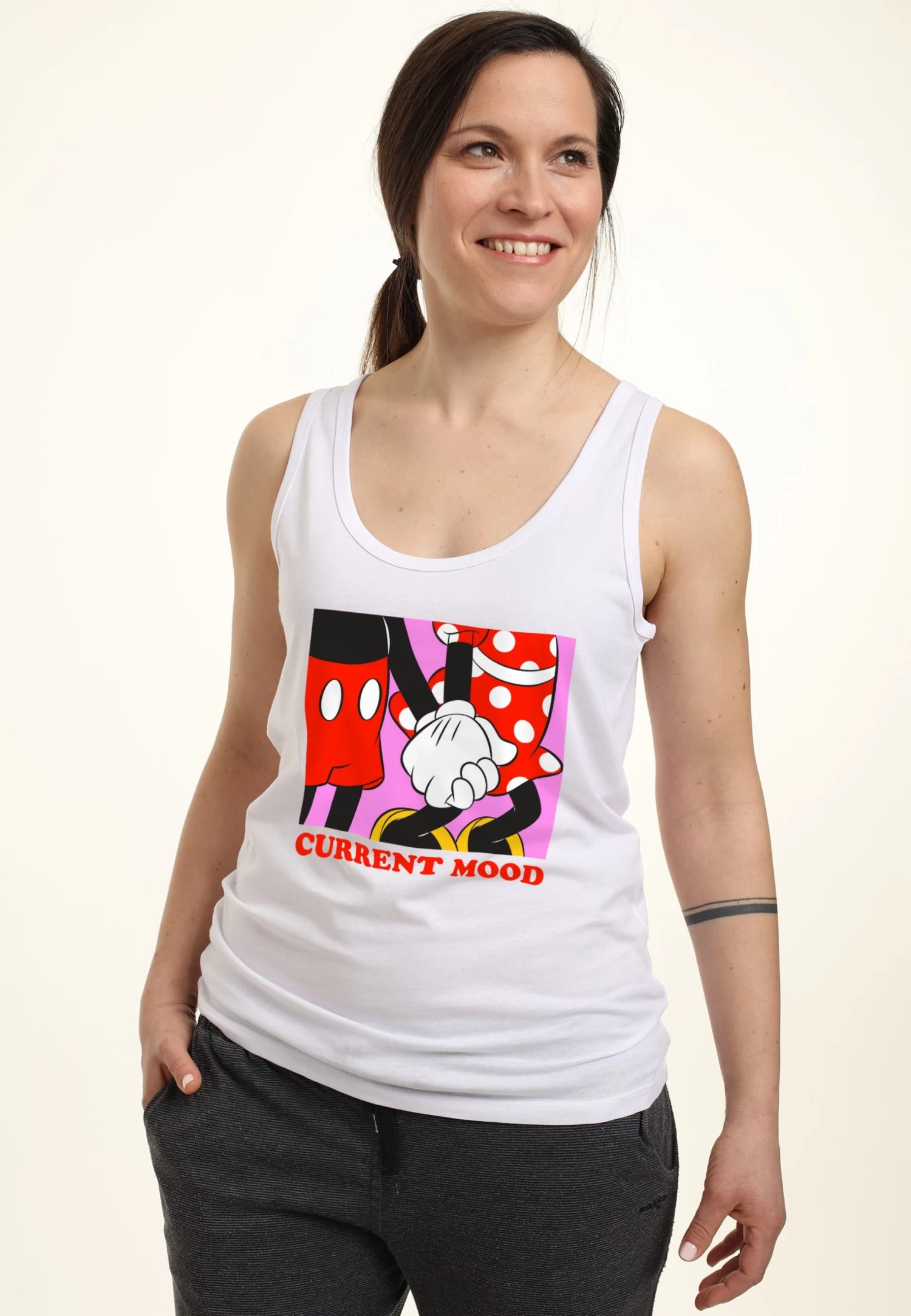 Disney Mickey Classic Current Mood- Top - White 6 Disney Mickey Classic Current Mood- Top - White - Afbeelding 4