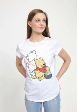 Disney Winnie The Pooh Pooh Line Art - T-Shirt Print - White