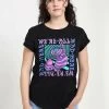 Disney Alice In Wonderland Mad Here Trip - T-Shirt Print - Black