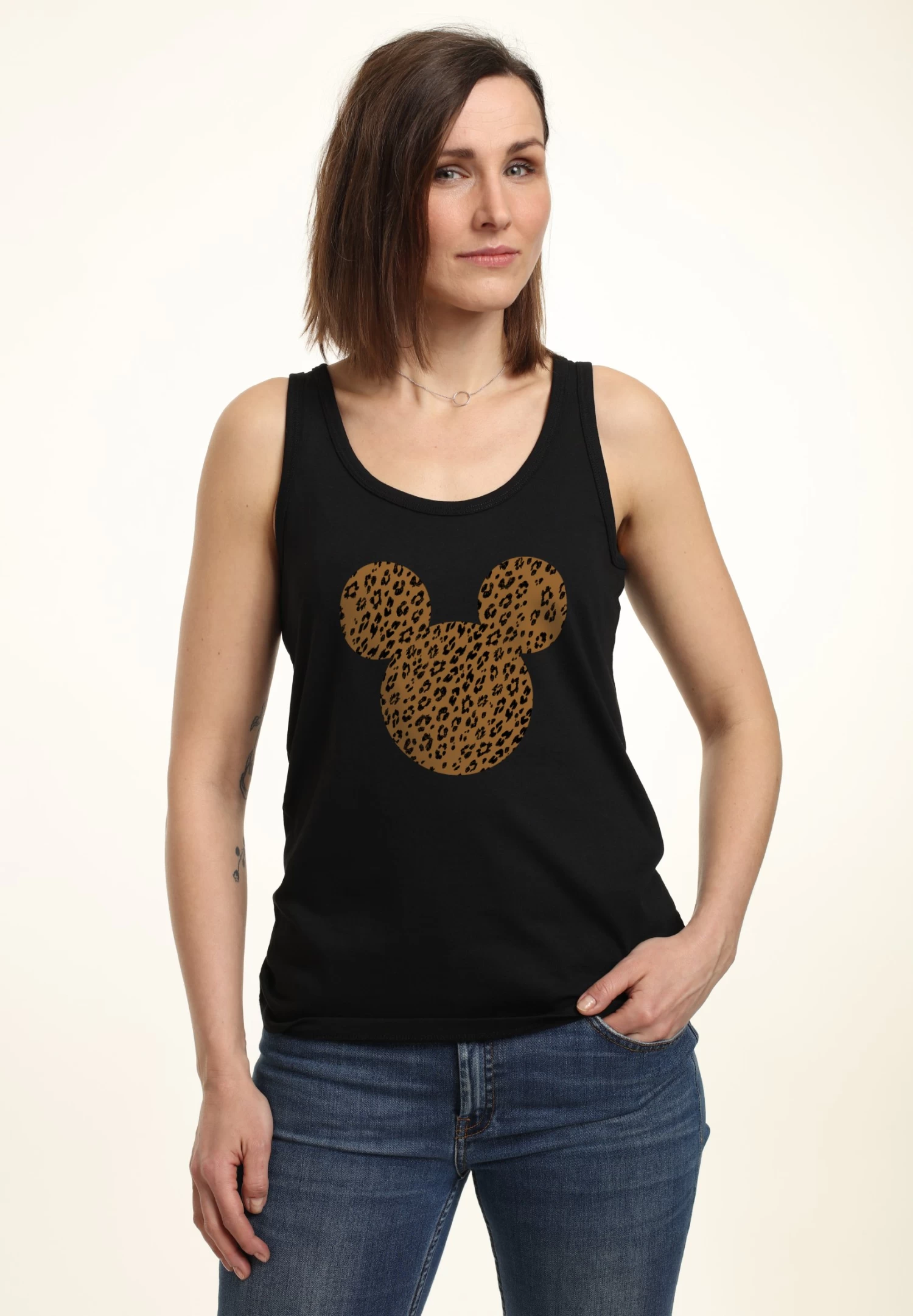Disney Classic Mickey Cheetah Mouse - Top - Black 6 Disney Classic Mickey Cheetah Mouse - Top - Black - Afbeelding 4
