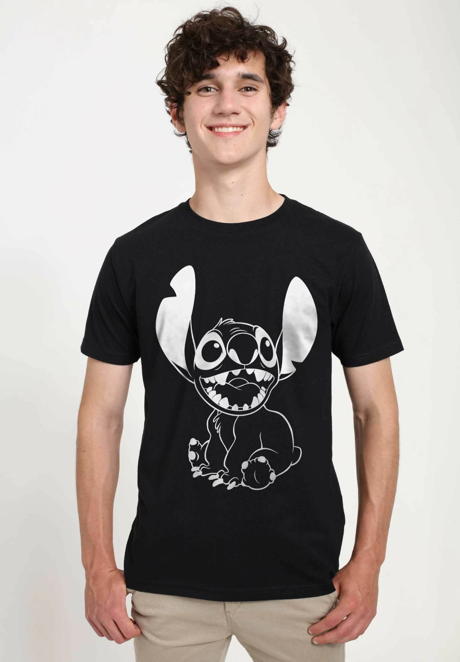 Disney Lilo & Stitch Negative Stitch Unisex - T-Shirt Print - Black 3 Disney Lilo & Stitch Negative Stitch Unisex - T-Shirt Print - Black