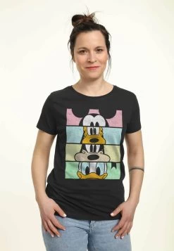 Disney Mickey Classic Crew Crop - T-Shirt Print - Black