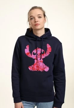 Disney Lilo Stitch Stitch Heart Fill - Hoodie - Navy Blue