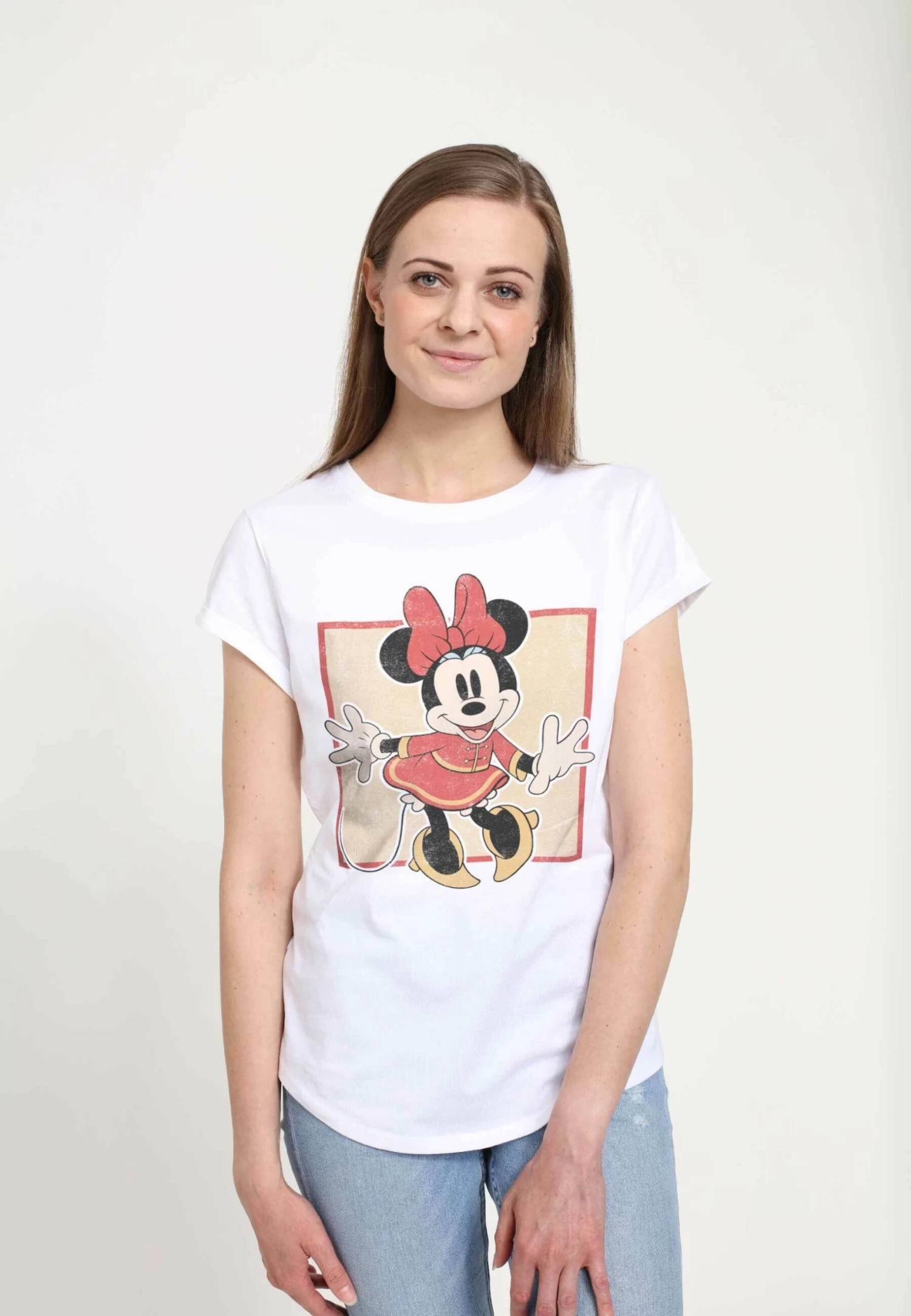 Disney Classic Mickey Chinese Minnie - T-Shirt Print - White 3 Disney Classic Mickey Chinese Minnie - T-Shirt Print - White