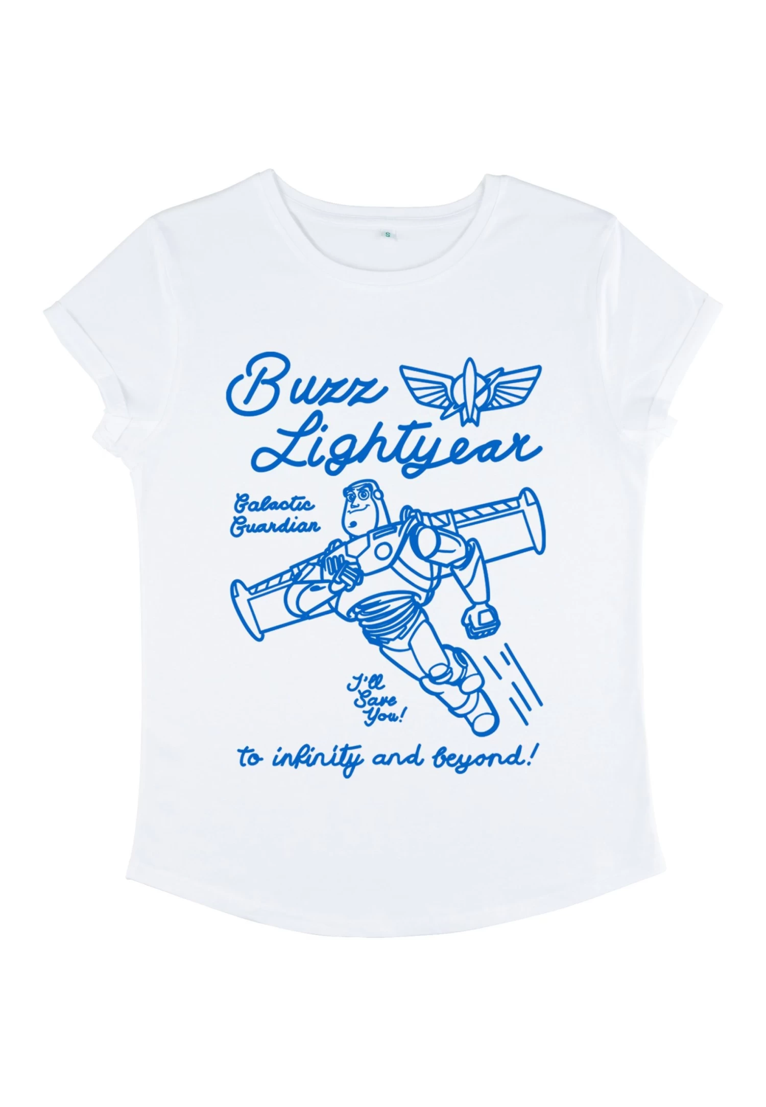 Disney Toy Story 1-3 Buzz Line Art - T-Shirt Print - White 7 Disney Toy Story 1-3 Buzz Line Art - T-Shirt Print - White - Afbeelding 5