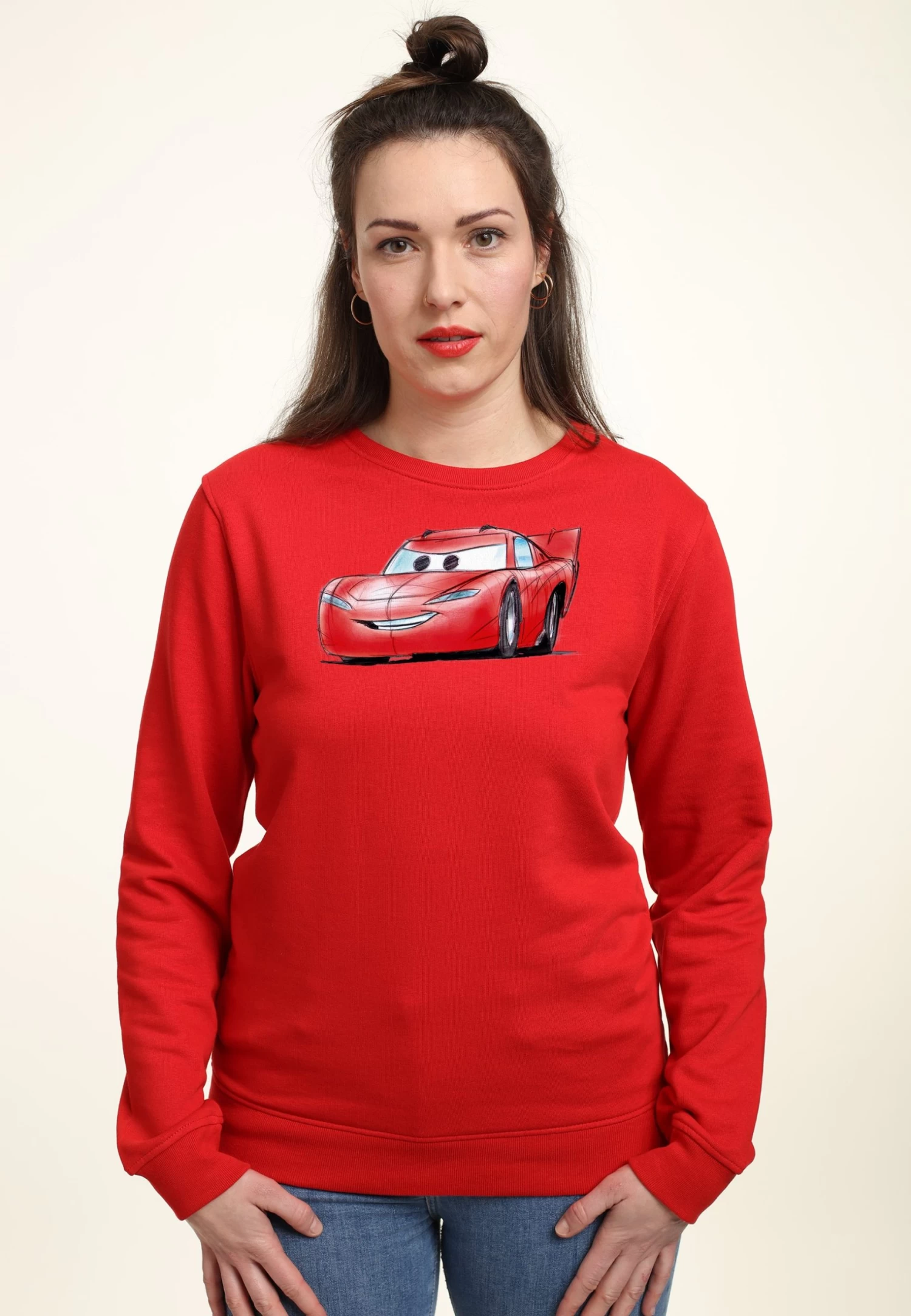 Disney Cars 1-2 Mcqueen Sketch - Sweater - Red 3 Disney Cars 1-2 Mcqueen Sketch - Sweater - Red